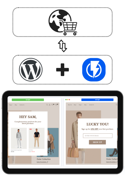 חיבור אתר וורדפרס למערכת Flashy